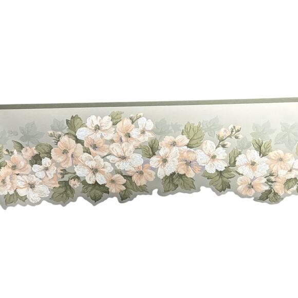 York Vintage Country Cottage Floral Ivy Wallpaper Border 2 Rolls / 10 yards - Picture 1 of 7